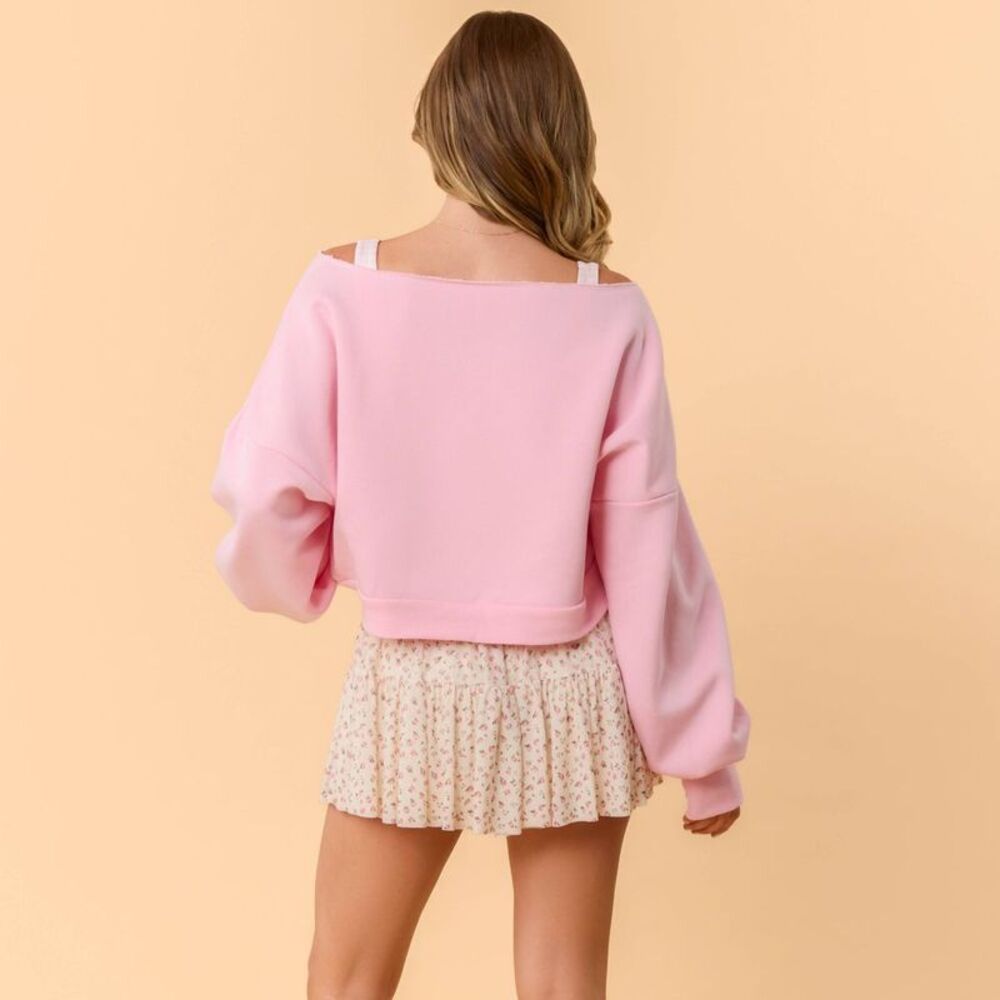 Blogilates -  Women's Dance Studio Off the Shoulder S Pink - Picture 2 of 4